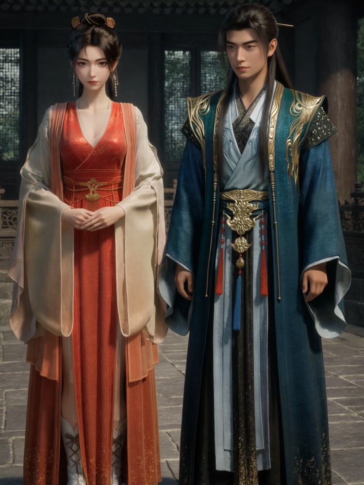 韩立和慕沛灵双人Lora测试-国漫-Anima by 云落 on Tensor.Art