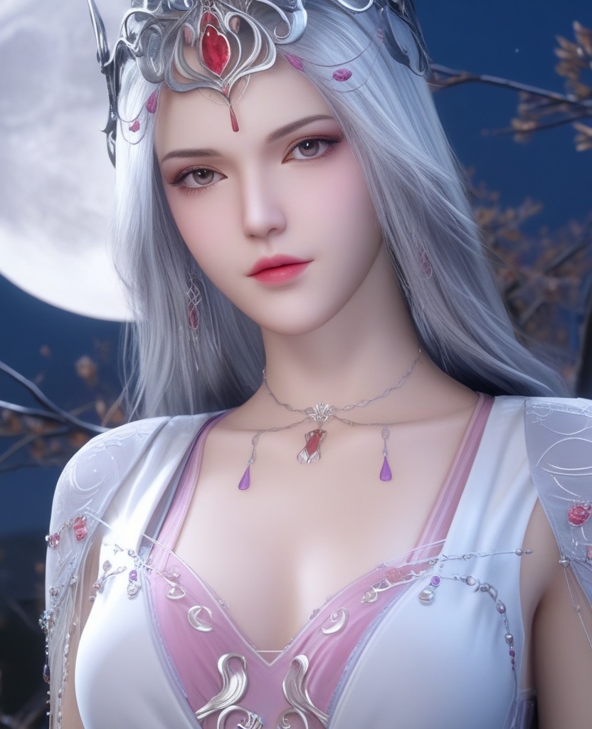 <lora:700-DA-XL-斗罗大陆-波赛西:0.8>(,1girl, ,best quality, ),looking at viewer,  ,ultra detailed background,ultra detailed background,ultra realistic 8k cg, ,masterpiece, (( , )),, ,fiction,mole,,      ,(cleavage), (),  ,see-through, lace, (((, solo, moon, , bare_tree, )))(cleavage),