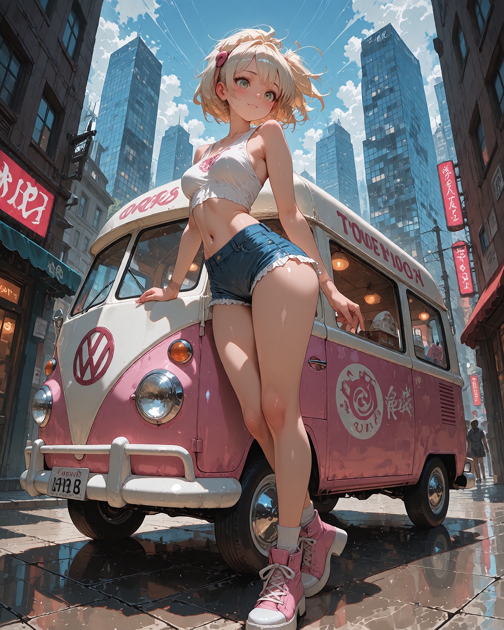 ((1girl,  solo,  retro part on Tensor.Art