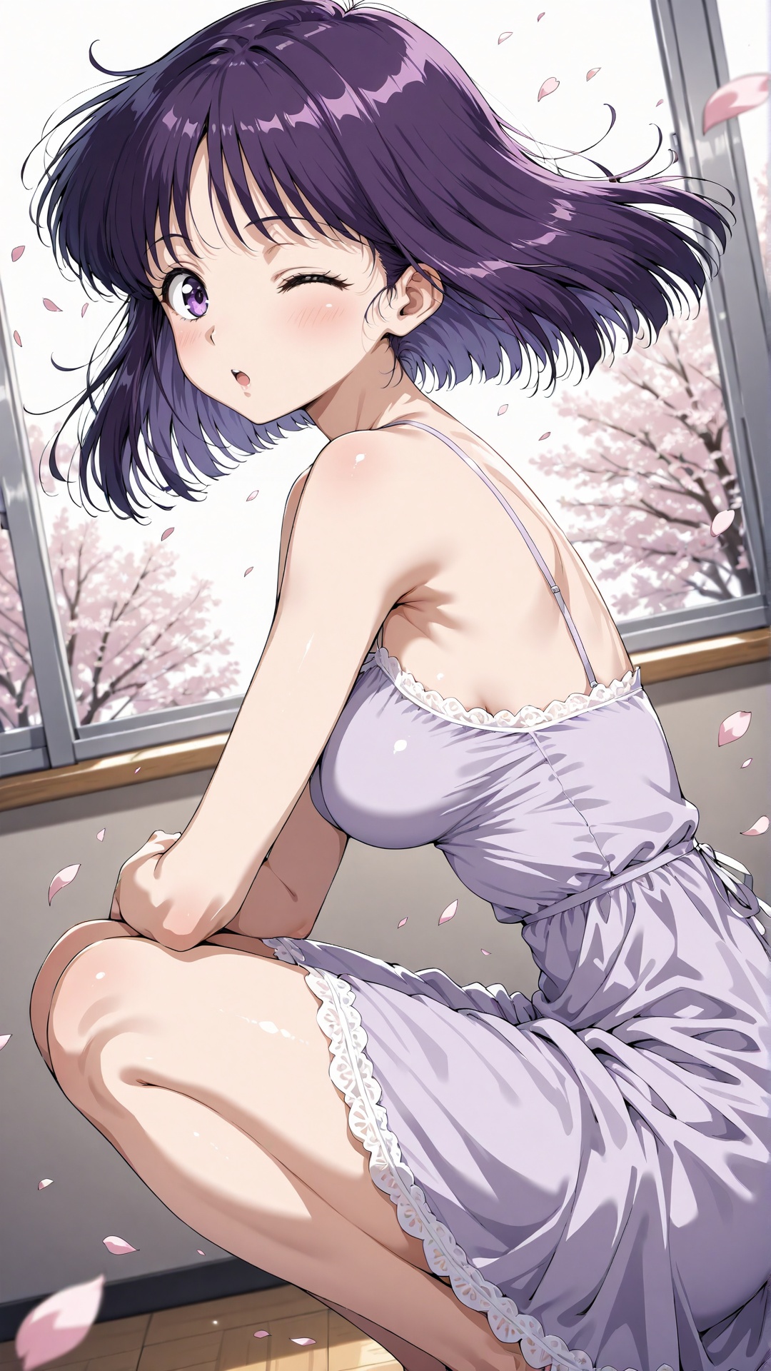 tomoe hotaru ver2,  purple eyes,  short hair on Tensor.Art