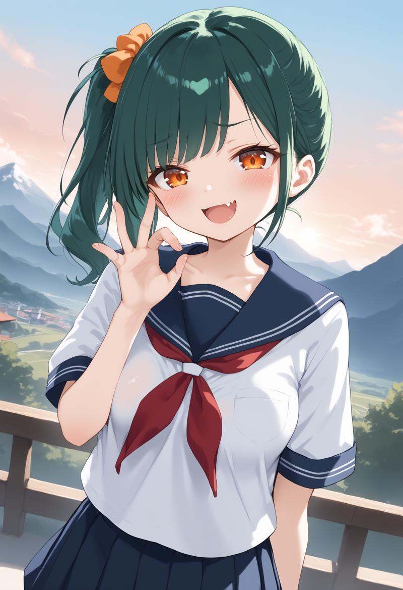 1girl,  medium breasts,  school uniform on Tensor.Art