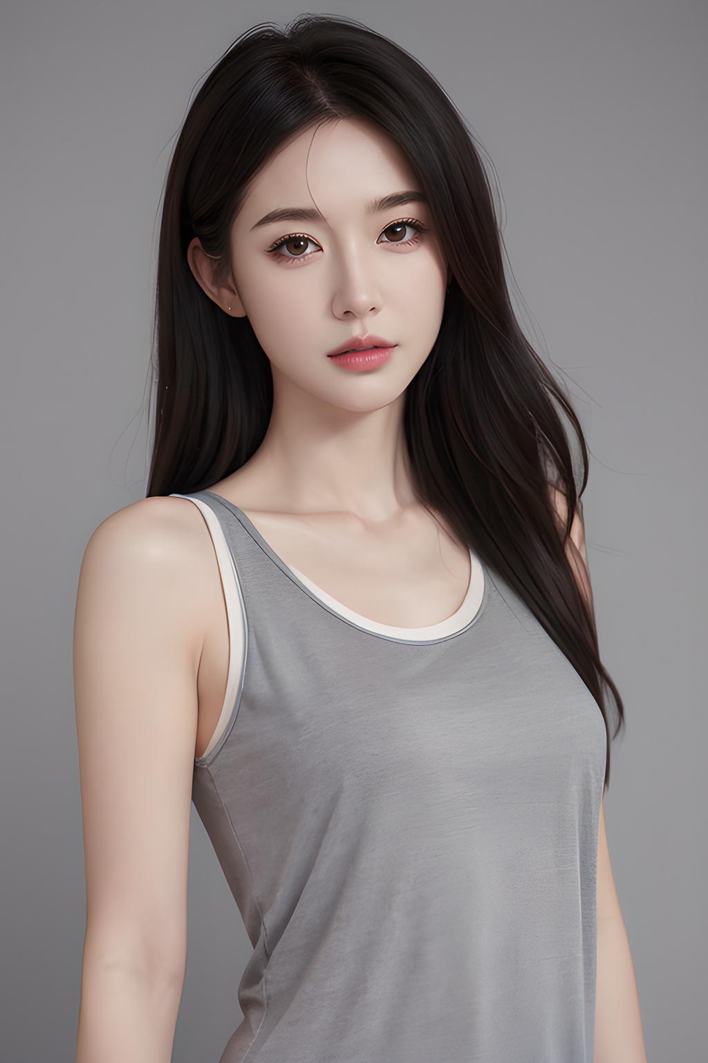<lora:0812_09:0.7>,simple background,****_top,, 1girl,realistic,masterpiece, best quality, photorealistic, HDR,detail