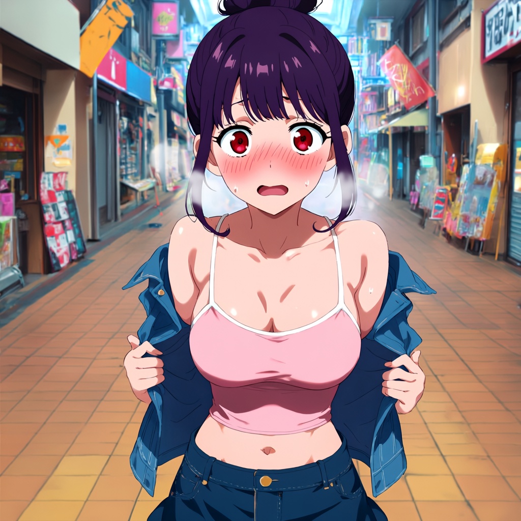 tenjinbashisuji shopping street,  1girl,  solo on Tensor.Art