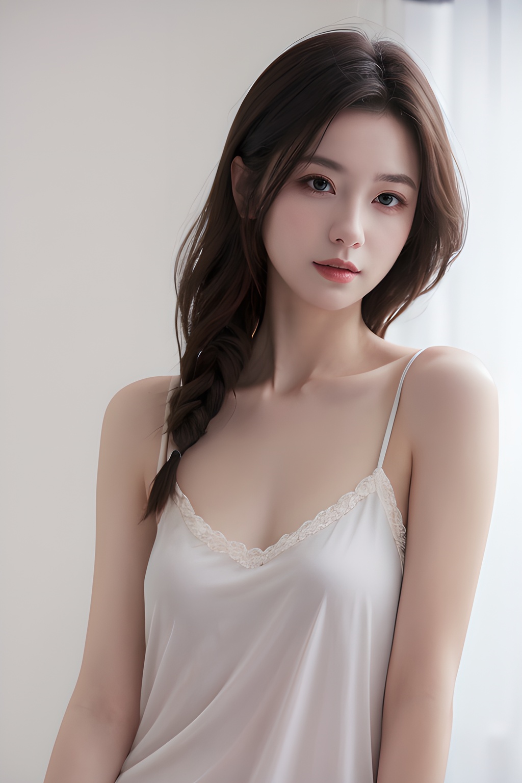 <lora:0809_01:0.7>,simple background,nightgown,, 1girl,realistic,masterpiece, best quality, photorealistic, HDR,detail