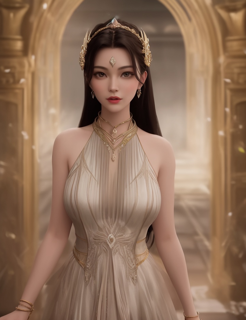ultra realistic 8k cg, picture-perfect face, flawless, clean, masterpiece, professional artwork, famous artwork, cinematic lighting, cinematic bloom, perfect face, beautiful face, beautiful eyes, ((perfect female body, narrow waist)), red eyes, gorgeous queen, royal, divine, goddess, godlike, (royal palace), fantasy, dreamlike, unreal, science fiction, , beautiful clothes, lace, lace trim, lace-trimmed legwear, nsfw, breasts out,  (rich:1.4), prestige, luxury, jewelry, diamond, gold, pearl, gem, sapphire, ruby, emerald, intricate detail, delicate pattern, sexy, charming, alluring, seductive, erotic, enchanting, hair ornament, necklace, earrings, bracelet, armlet, ,(solo:1.5, ) (1girl:1.8),(,gigantic breasts,)<lora:DA_HenRenDaDi:0.5>