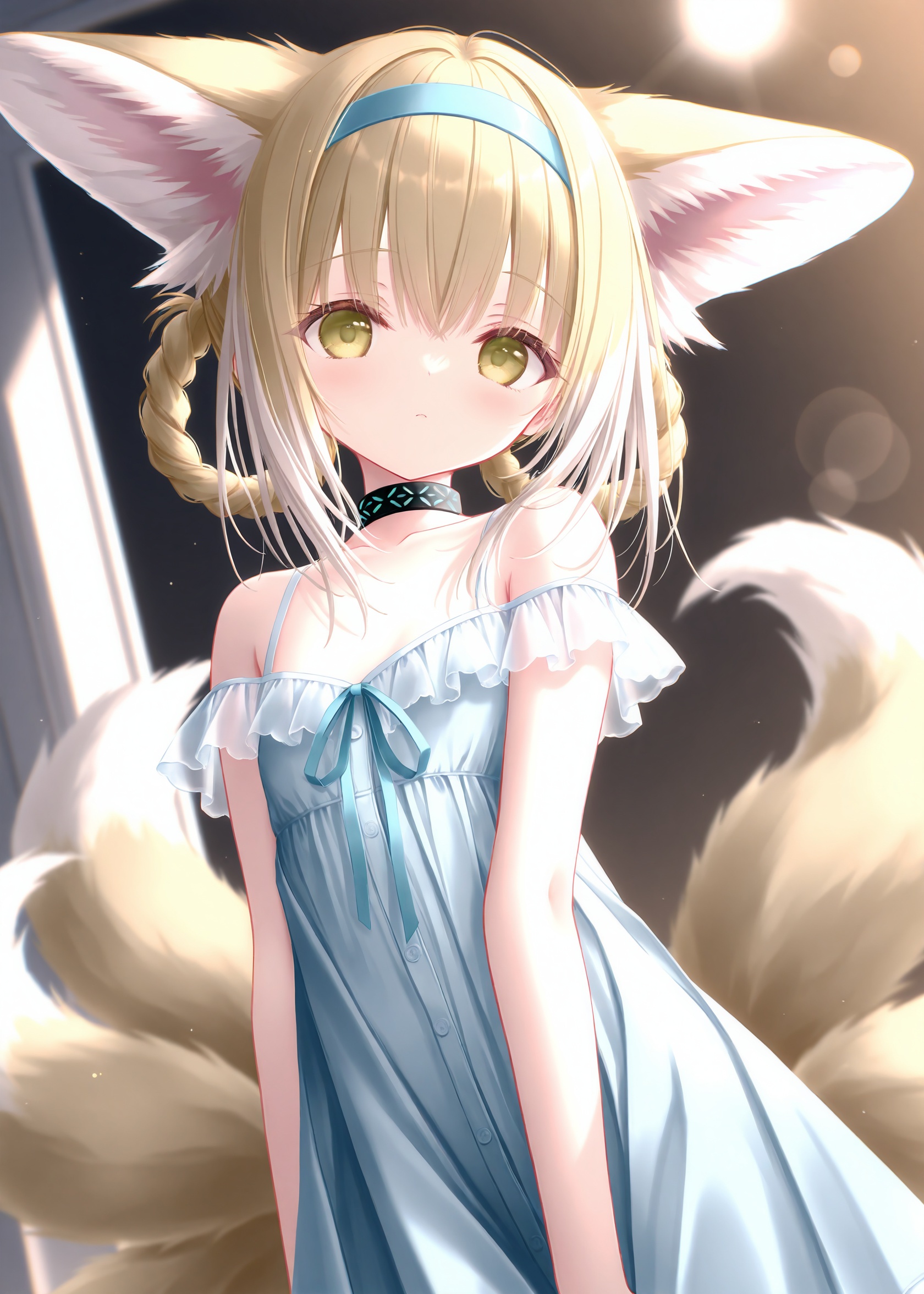 masterpiece,very aware,highres,absurdres,newest,best quality,high quality,loli,petite,chromatic_aberration,lens_flare,dynamic_angle,cinematic_angle,//,artist:konya_karasue,artist:tinker bell,//,1girl,suzuran \(arknights\),