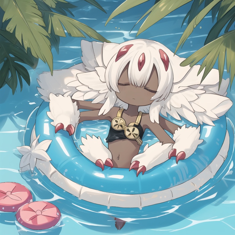 faputa closed mouth,  4arms,  swimsuit on Tensor.Art