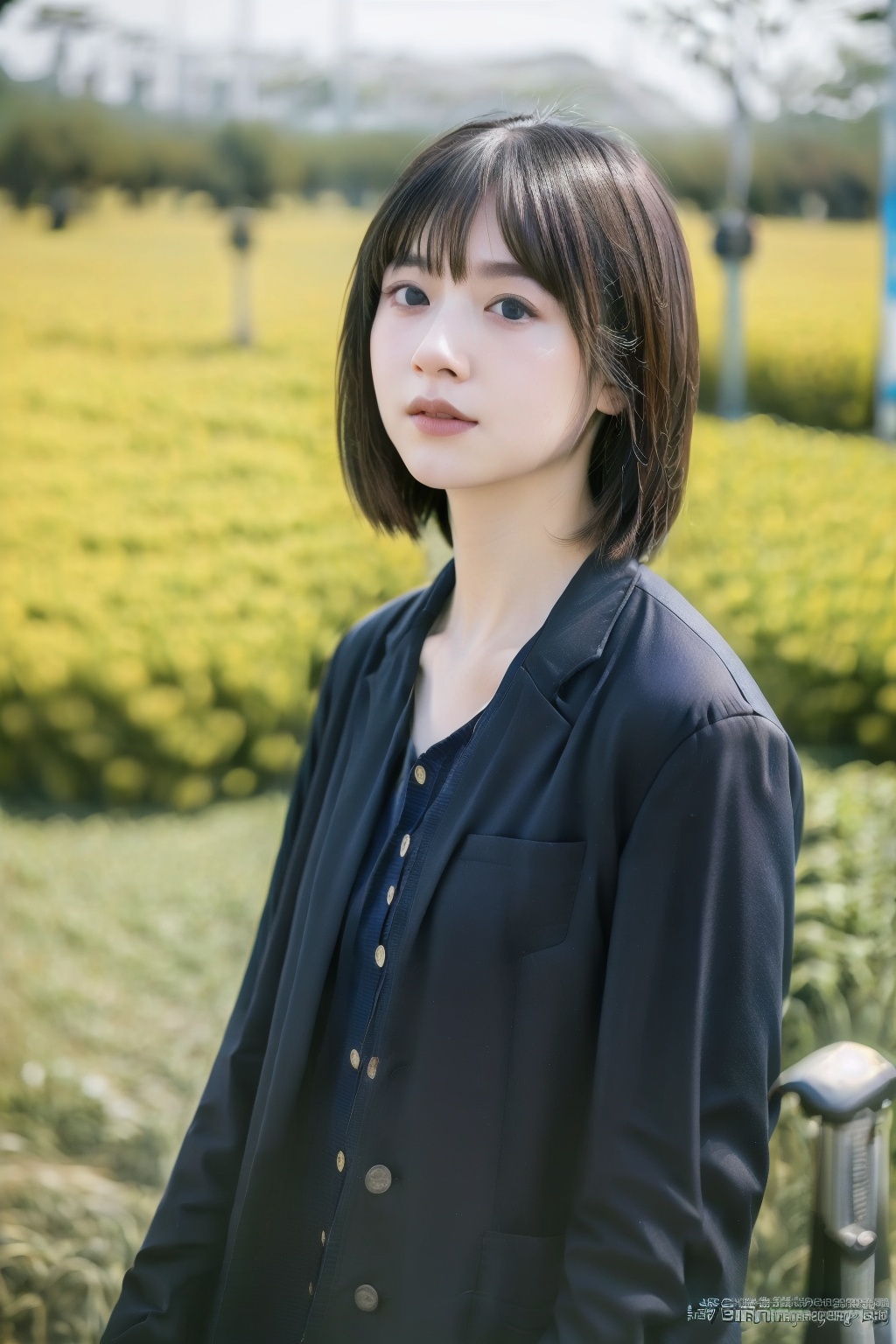 (1girl:1.3), (best quality, masterpiece, ultra high resolution),(photorealistic:1.3), (realistic:1.3), depth of field, (day:1.2), (cinematic lighting:1.2),   <lora:UniformJKBlack:0.9>