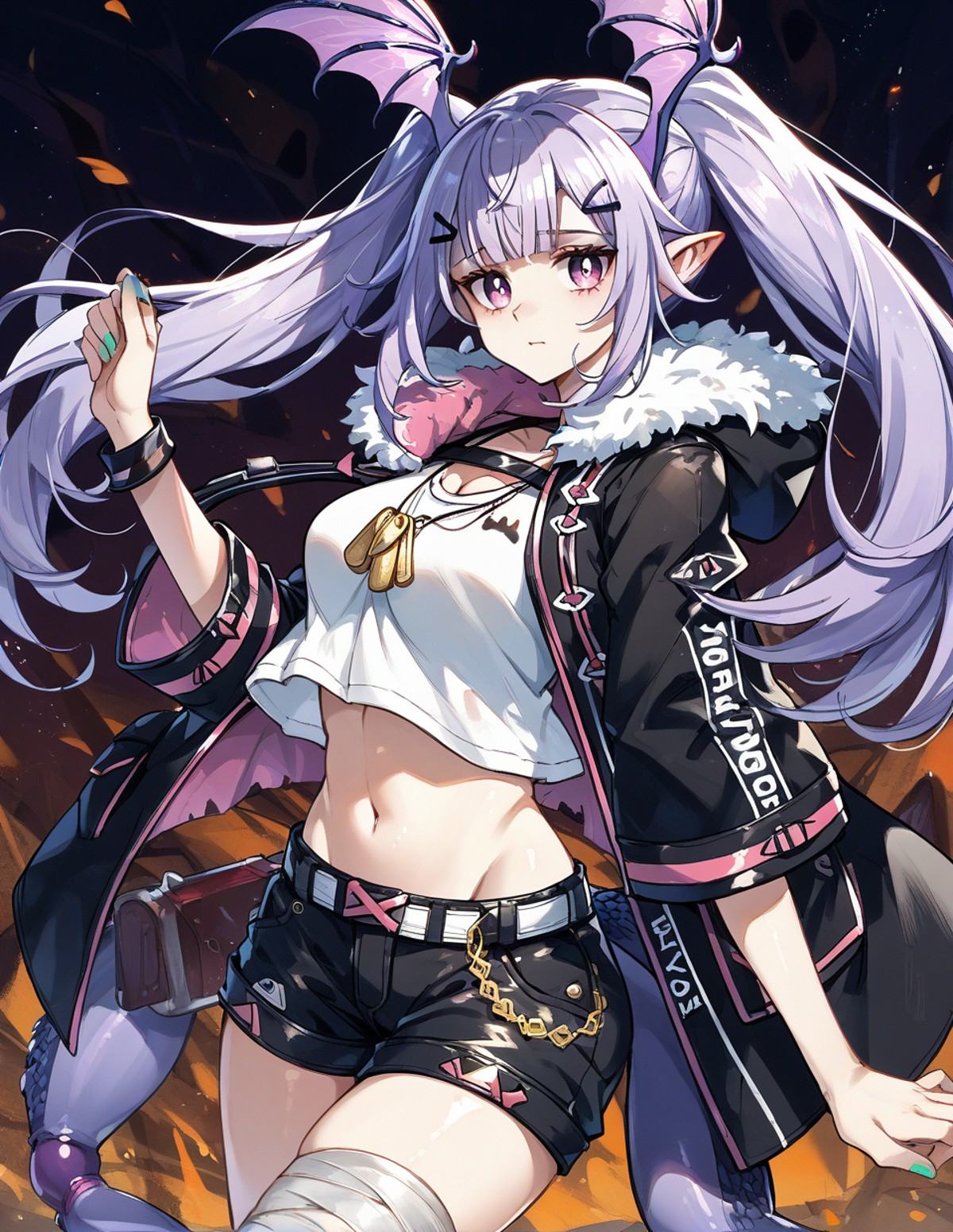 1girl,  solo,  manticore(arknights) on Tensor.Art
