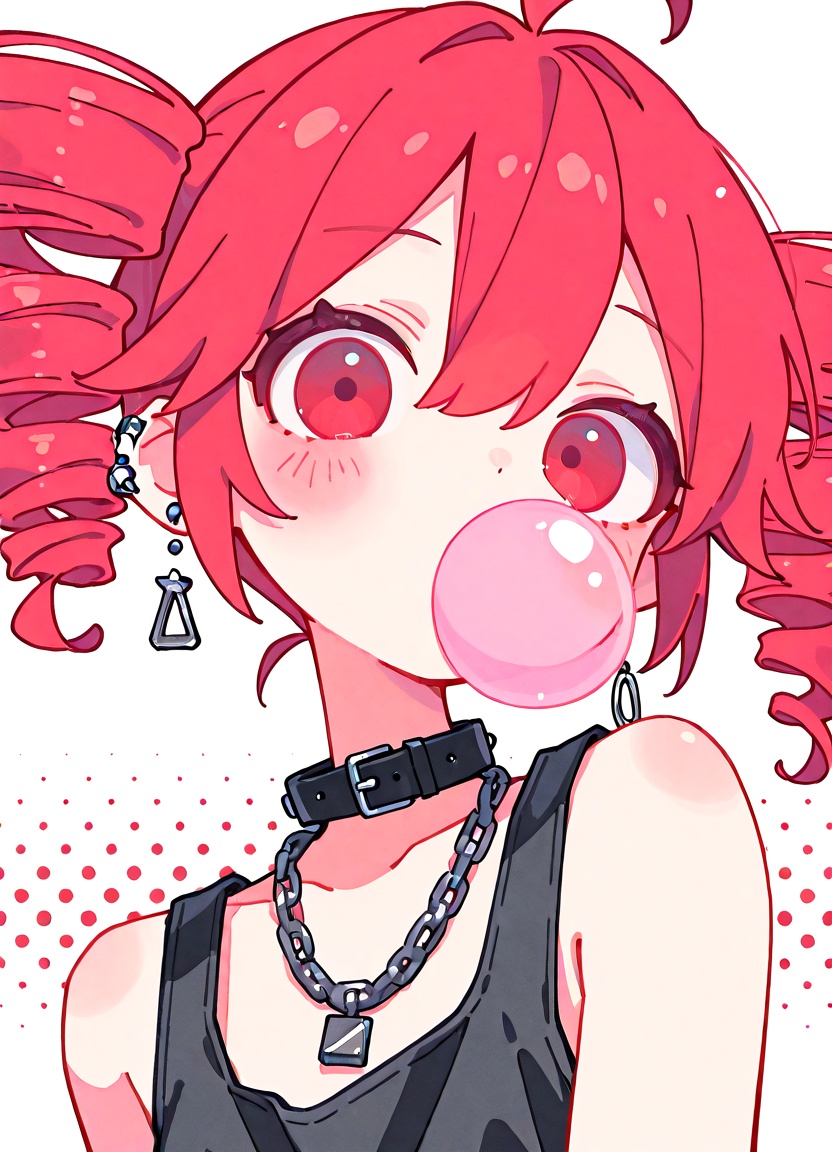 1girl,  chewing gum,  kasane teto on Tensor.Art