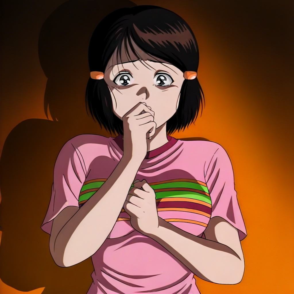hirashimachiekd,  short hair,  retro artstyle on Tensor.Art