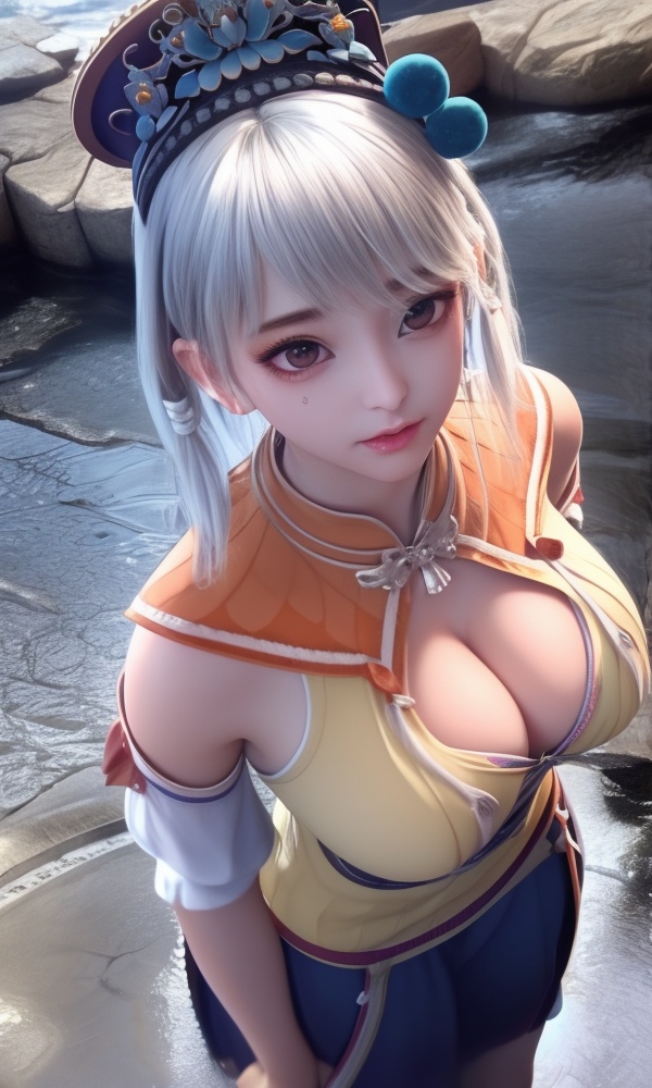 (,1girl, ,best quality, ),looking at viewer, <lora:433-DA-少年歌行-小白:0.8> ,, ,masterpiece, (( , )),,ultra realistic 8k cg, ,      ,building, bare_shoulders,cleavage cutout, eyelashes,magic,hydrokinesis,sweat, wet, rain, ,       (cleavage), (),