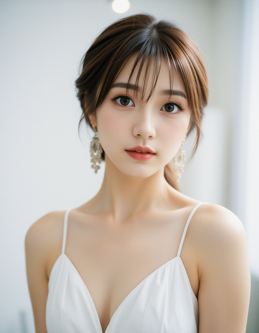best quality,  masterpiece,  raw photo of a female in white dress on Tensor.Art