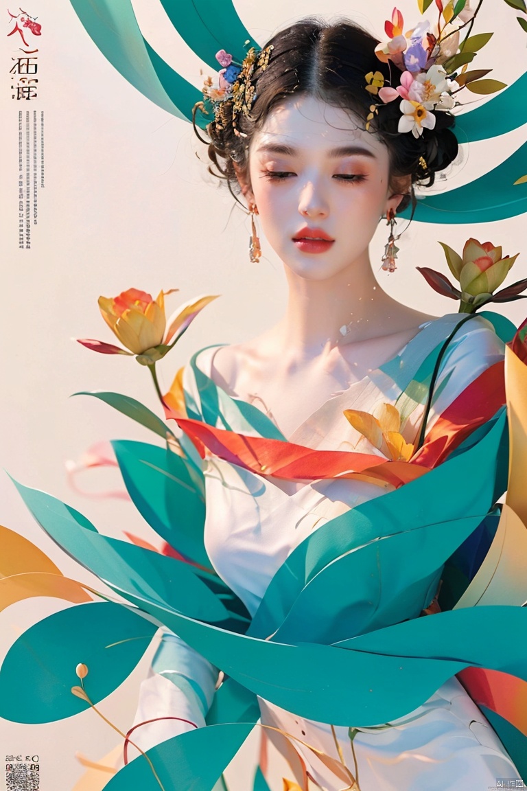 1girl, solo, black hair, short hair, jewelry, realistic, earrings, hair ornament, black eyes, lips, collarbone, parted lips, flower, watermark, upper body, portrait, hair flower, dress, web address, looking awayirt, illustration,, illustration, bpwc, art shuicai<lora:EMS-335109-EMS:0.800000>, <lora:EMS-341855-EMS:0.800000>