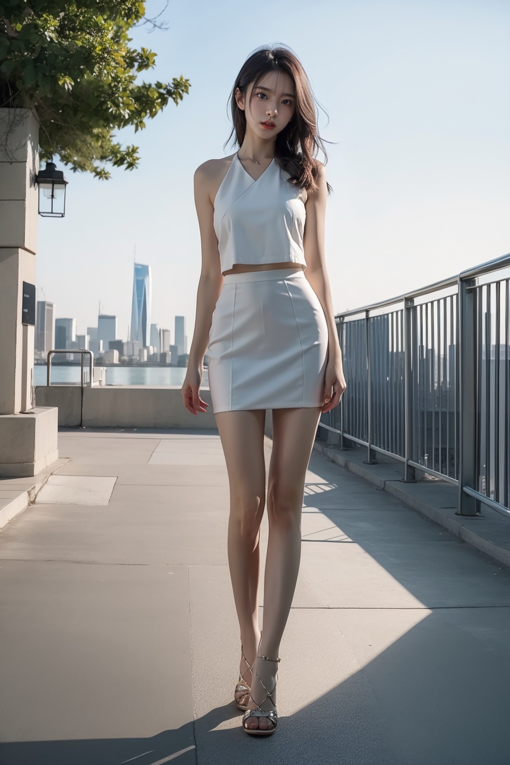 <lora:GoodHands-手beta2:1>,solo,1girl,cityscape,standing,outdoors,<lora:0420 stiletto sandals_v1:1>,ruanyi0420,high heels,full body,thigh gap,, best quality,masterpiece,highres,official art,extremely detailed cg unity 8k wallpaper