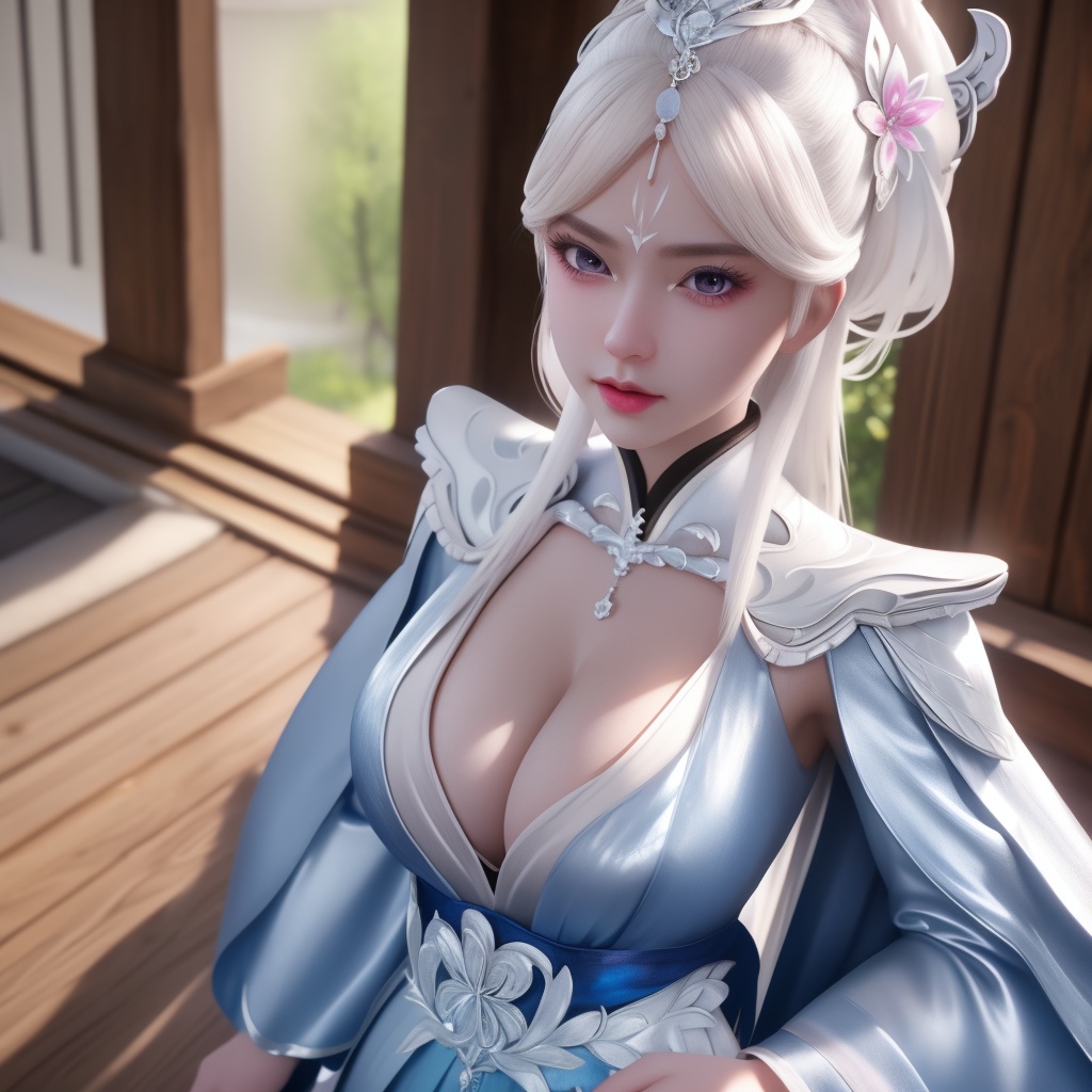 <lora:741-DA-万界独尊-杨天雪:0.8>, (,1girl, ,best quality, ),looking at viewer,  ,ultra detailed background,ultra detailed background,ultra realistic 8k cg,, ,masterpiece, (( , )),, ,   ,   cure blossom,  ,,  (cleavage), (), ,,