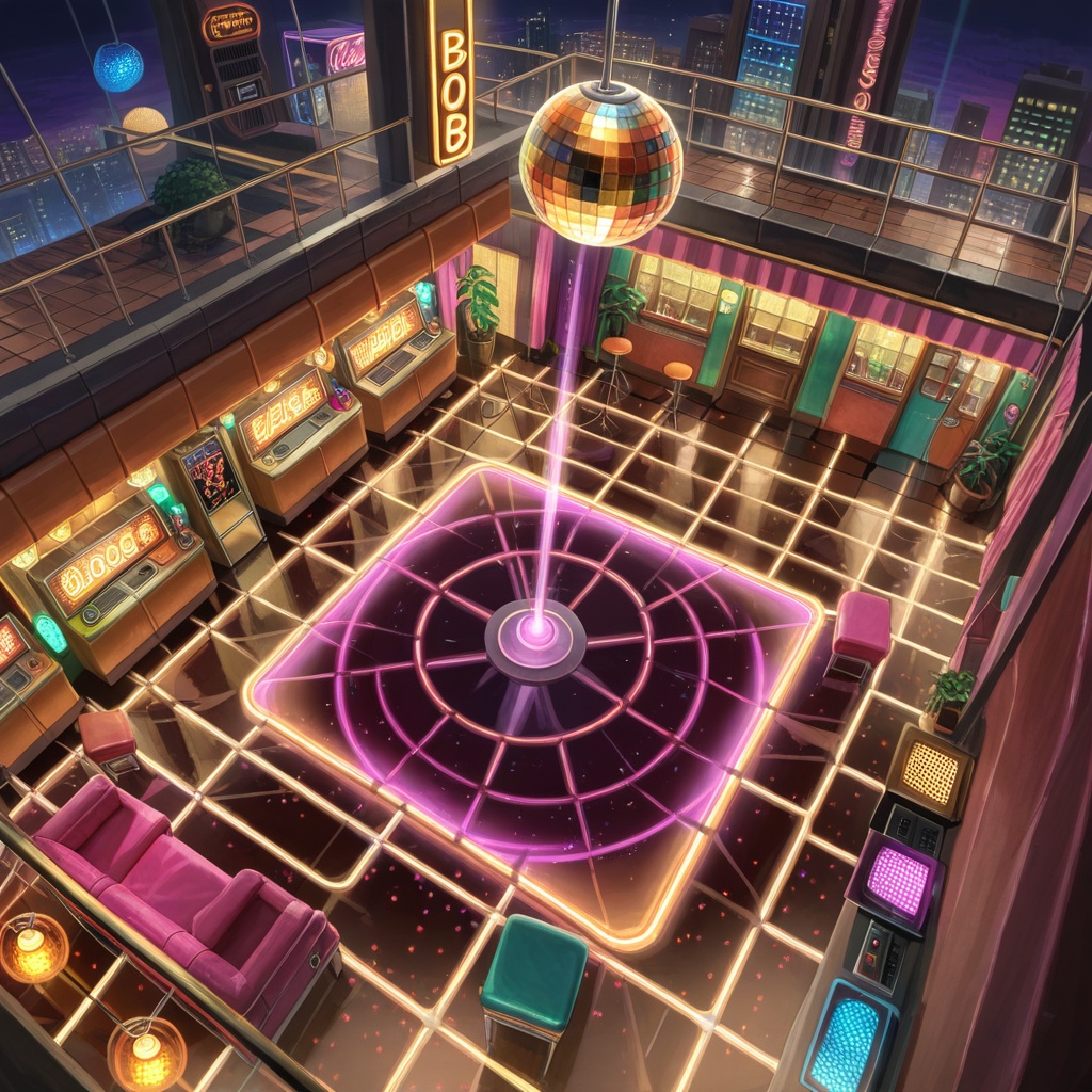 Disco-themed,  a0b,  scenery on Tensor.Art