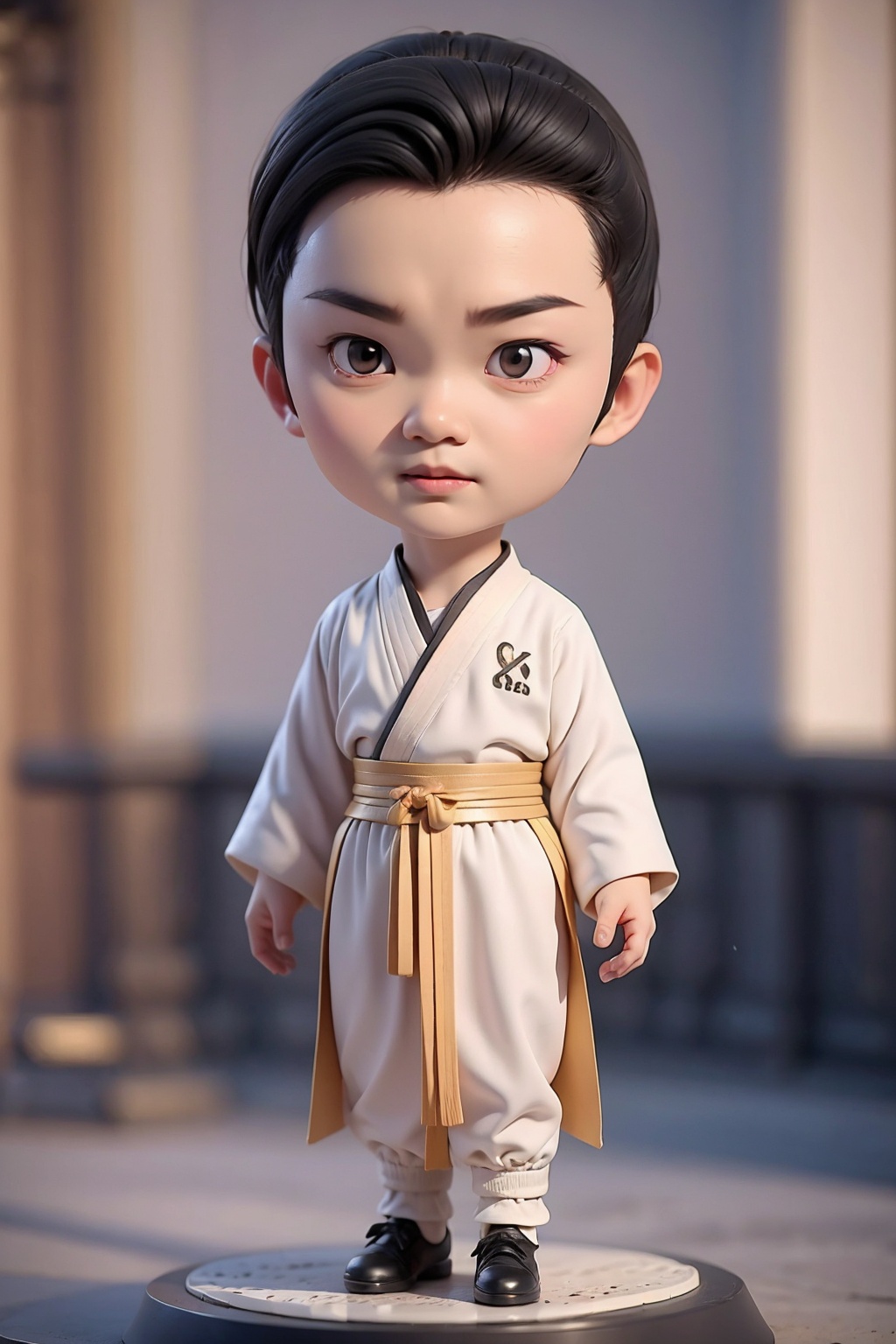 (best quality:1.4),(masterpiece:1.4),(8K:1.4),(extremely detailed:1.4),1boy,(black eyes:1.2),(black hair:1.2),full body,(chibi:1.4),