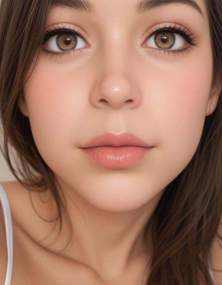 masterpiece, best quality, high quality, ultra-detailed, realistic, 1girl, makeup, close-up, portrait, Selfie