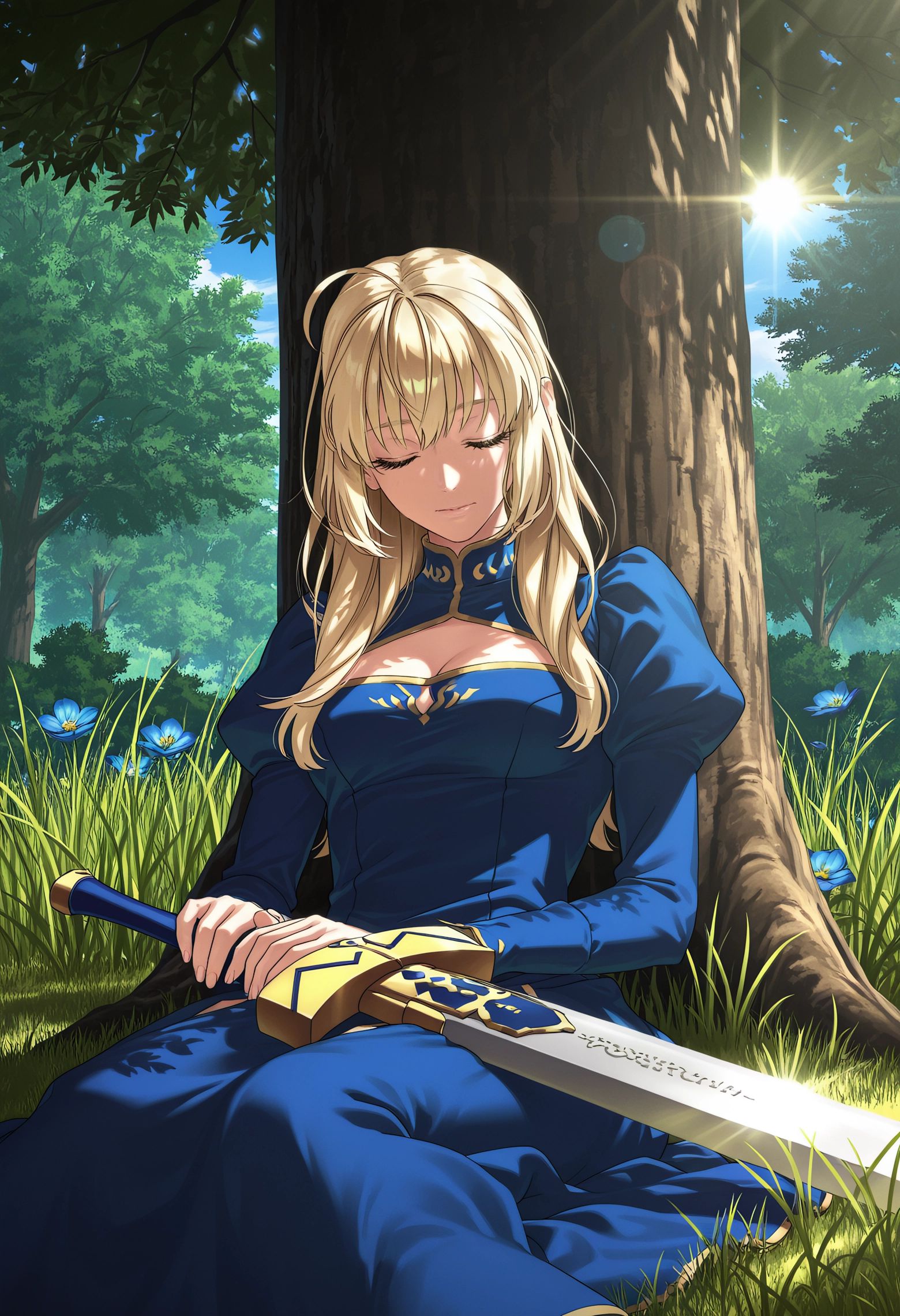 ((artoria pendragon \(fate\))),  1girl,  eyelashes on Tensor.Art