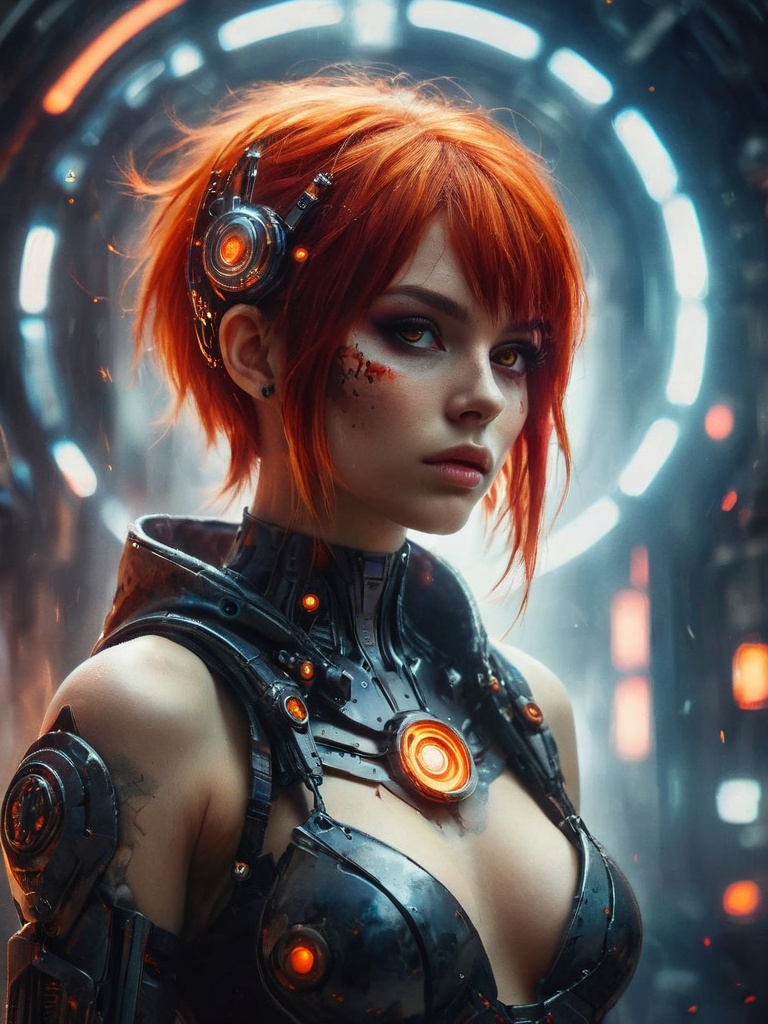 ((Cyberpunk female,  futuristic demonist,  full body by Shopon_skp on Tensor.Art