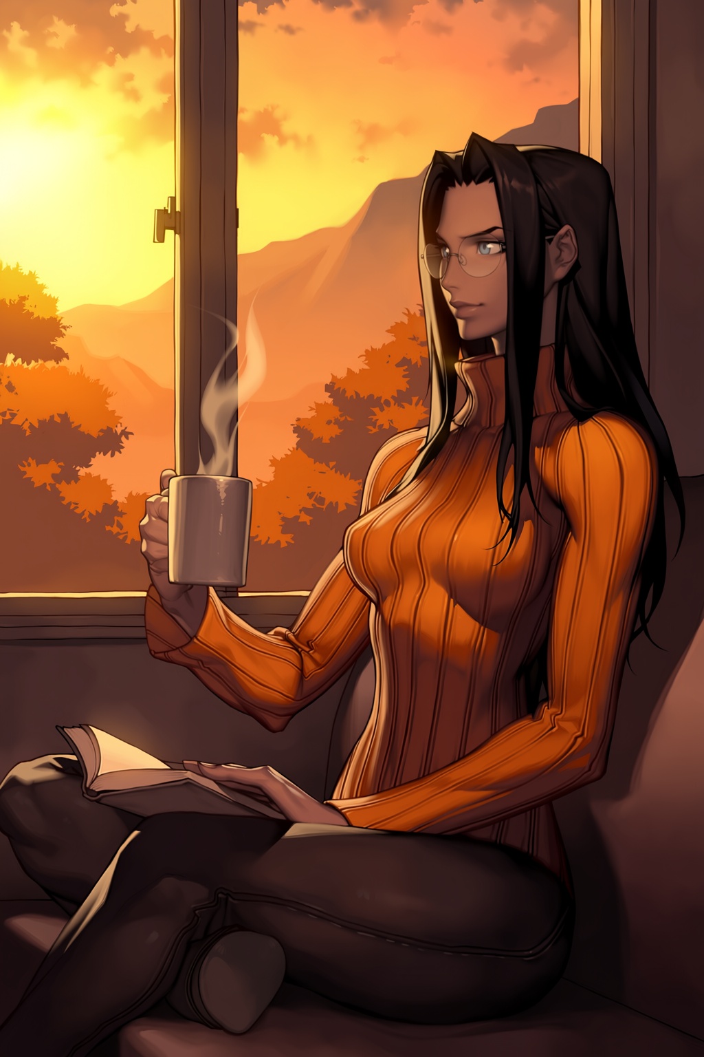 WWArma,  dark skin,  long hair on Tensor.Art