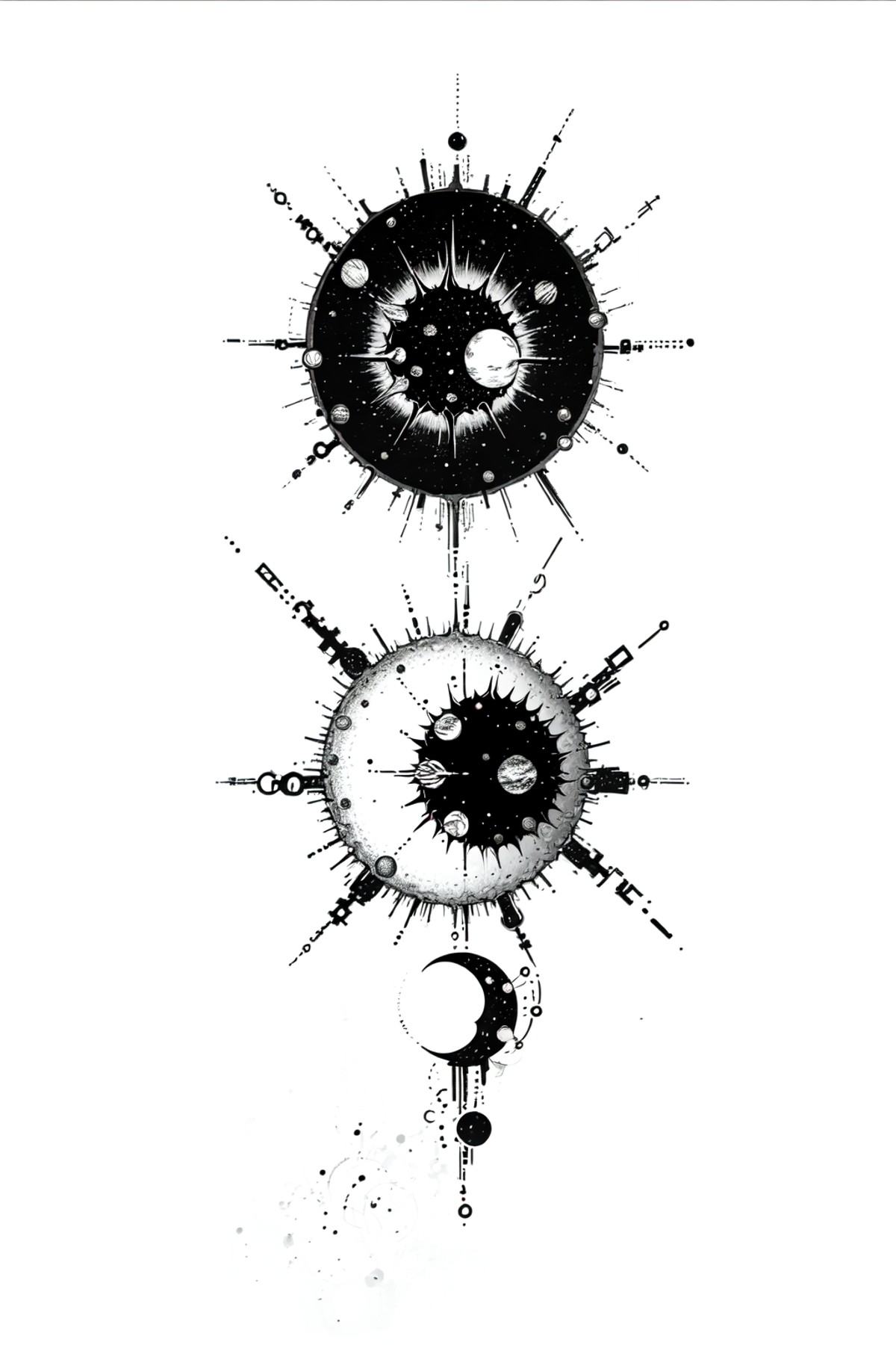 A sun in the style of b1nk on Tensor.Art