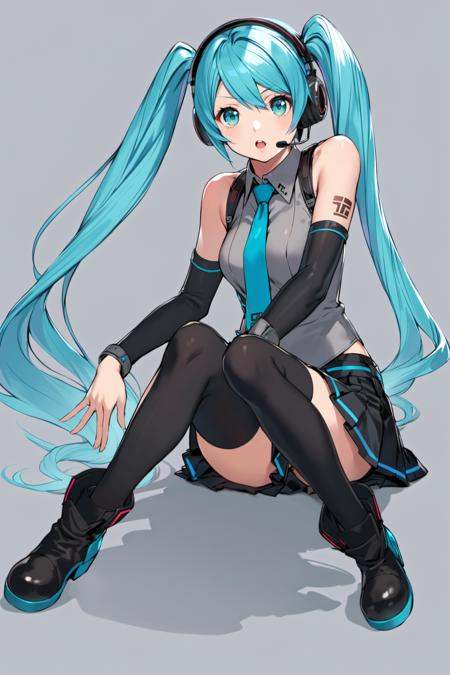 long hair,  1girl,  hatsune miku on Tensor.Art