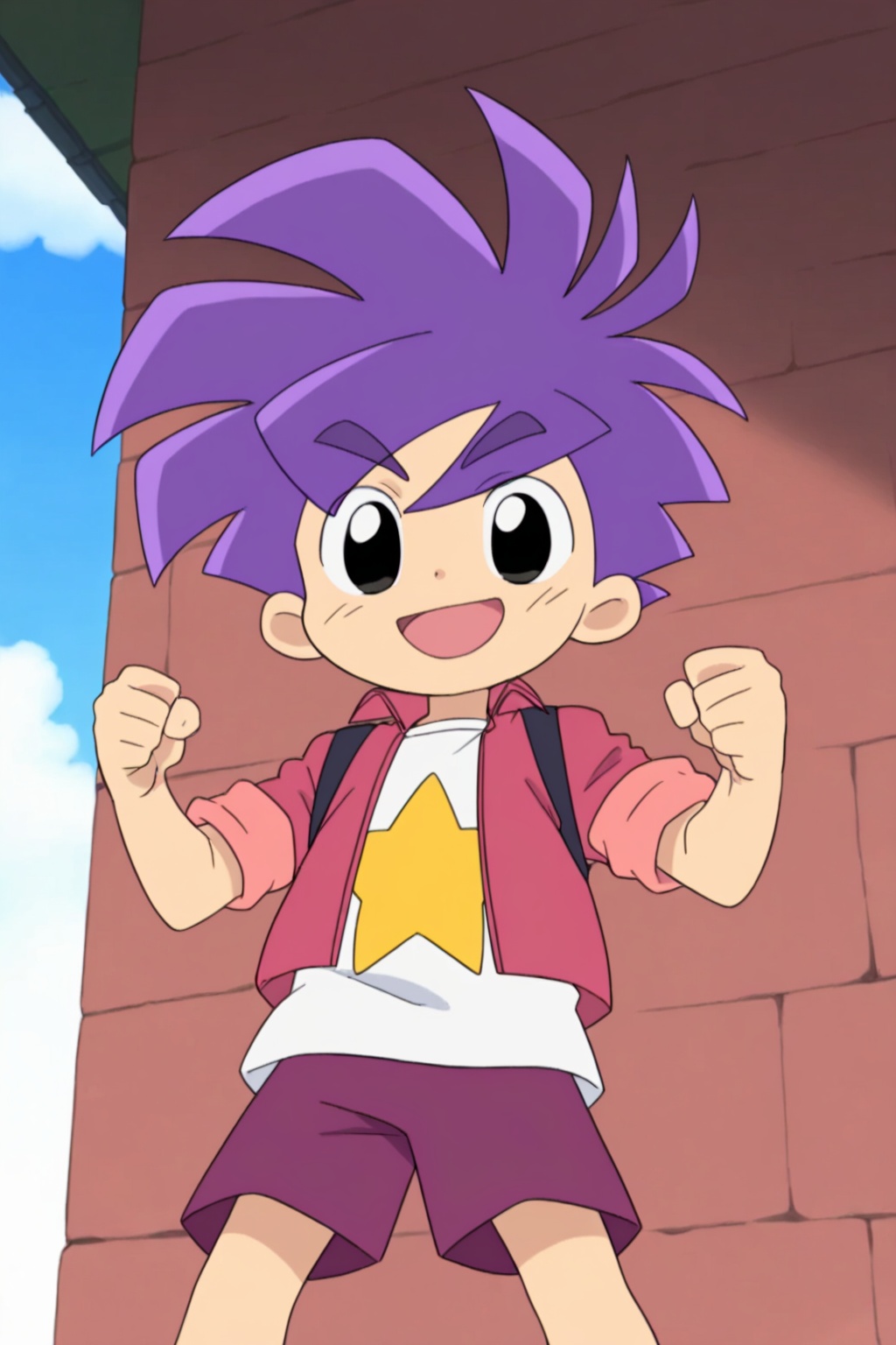kutiangaozhi,  purple hair,  spike hair on Tensor.Art