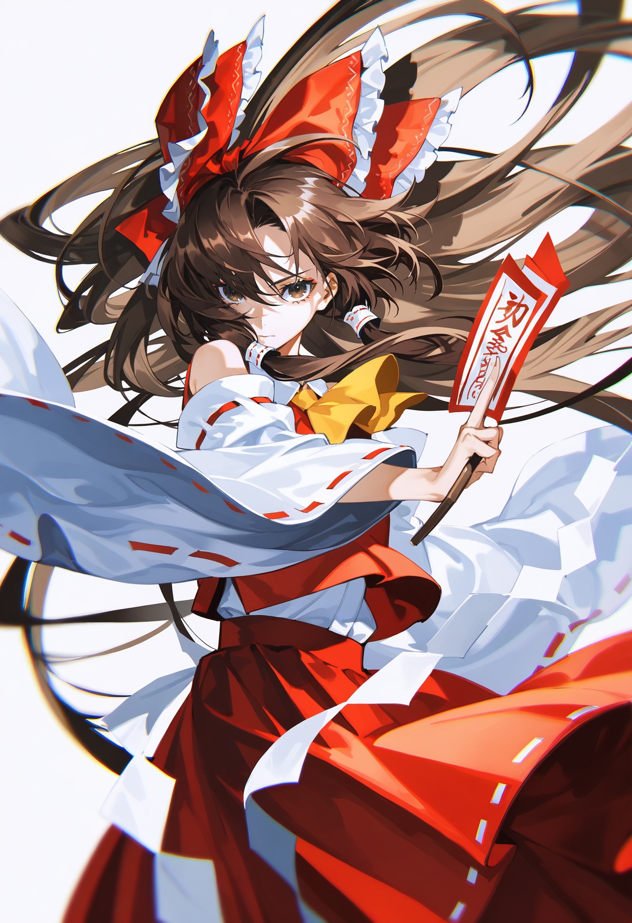 1girl,  touhou,  bare shoulders on Tensor.Art
