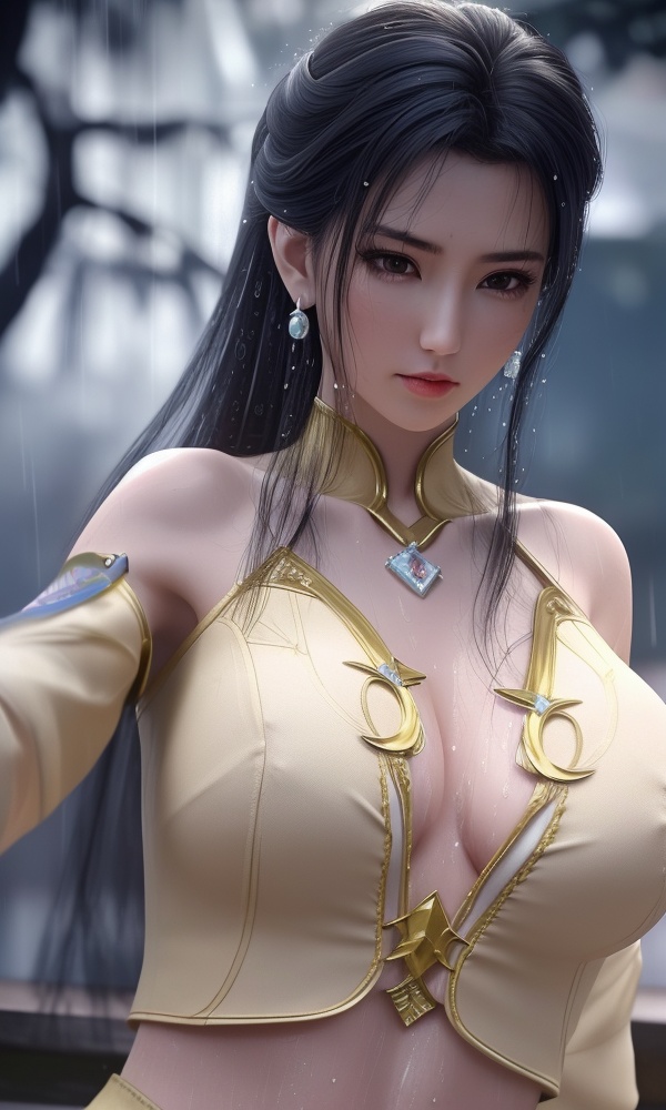 <lora:401-DA-大主宰-叶轻灵:0.8> ,(,1girl, ,best quality, ),looking at viewer, ,ultra detailed 8k cg, ultra detailed background,  ultra realistic 8k cg, flawless,  tamari \(flawless\), professional artwork, famous artwork, cinematic lighting, cinematic bloom, (( , )),, dreamlike, unreal, science fiction,  luxury, jewelry, diamond, pearl, gem, sapphire, ruby, emerald, intricate detail, delicate pattern, charming, alluring, seductive, erotic, enchanting, hair ornament, necklace, earrings, bracelet, armlet,halo,masterpiece, (( , )),,  ,cherry blossoms,(((, night,night sky,,  ultra high res, (photorealistic:1.4), raw photo, 1girl, , rain, sweat, ,wet, )))(( , ))   (()), (),