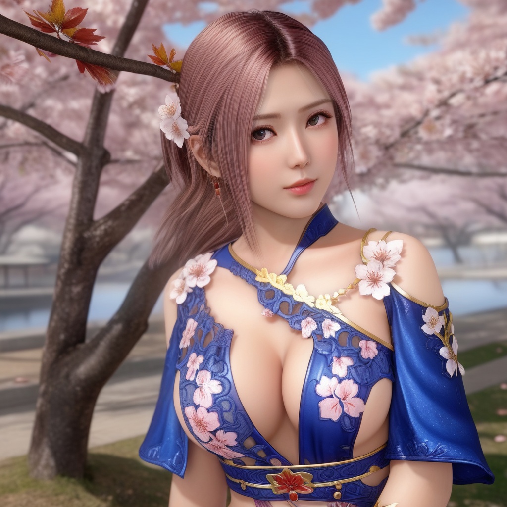 <lora:847-DA-XL-死或生-Elise-BirthdaySuit-20220903:0.8>, (,1girl, ,best quality, ),,  ,ultra detailed 8k cg,ultra realistic 8k cg, ,masterpiece, (( , )),, ,science fiction,mole, ,    ,(,cherry blossoms, autumn leaves,perfect cherry blossom,   ), (cleavage),,