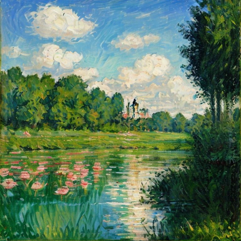 outdoors,Monet V1,scene,no humans,blue sky,