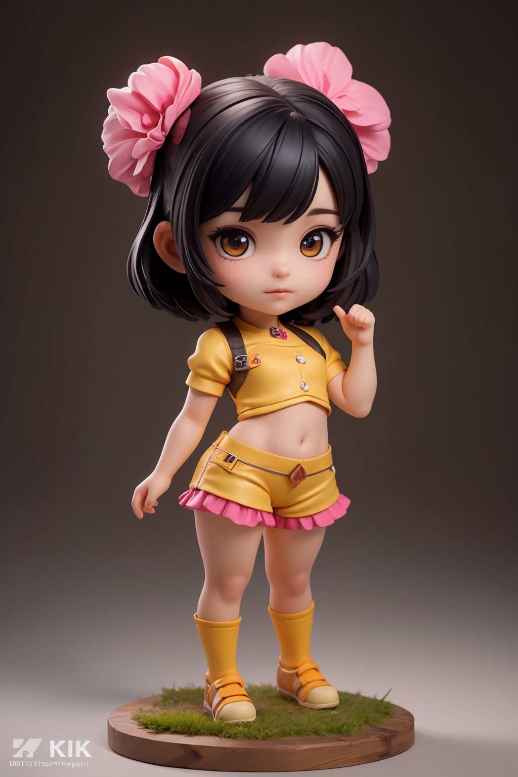 (best quality:1.4),(masterpiece:1.4),(photorealistic:1.4),(Realistic:1.2),(ultra high res, raw photo:1.4),(hdr, hyperdetailed:1.2),(8K:1.2),cinematic photo 1girl,(chibi:1.1),black hair,full body,