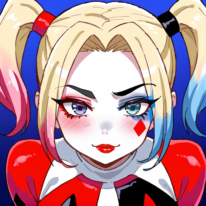 harley quinn,  harley_quinn,  face closeup on Tensor.Art