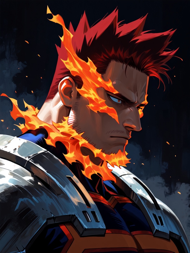 1boy,  endeavor (boku no hero academia),  general on Tensor.Art