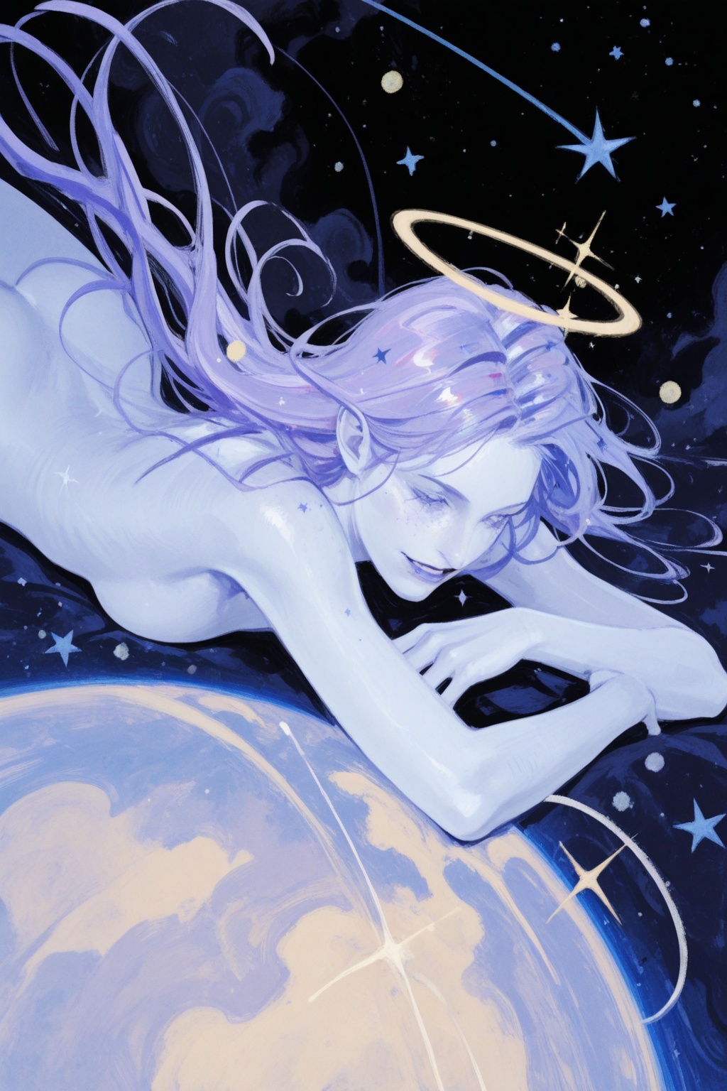 1girl,  shooting star,  solo on Tensor.Art