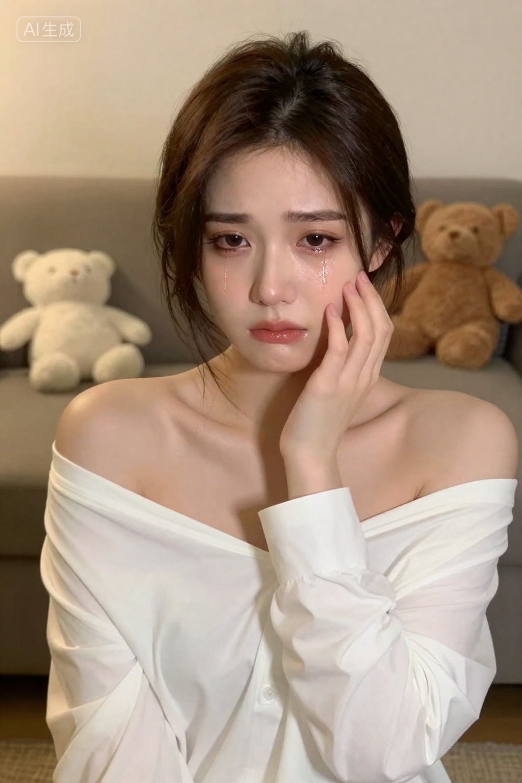 f a young woman,  fashionable hairstyle,  fair skin on Tensor.Art