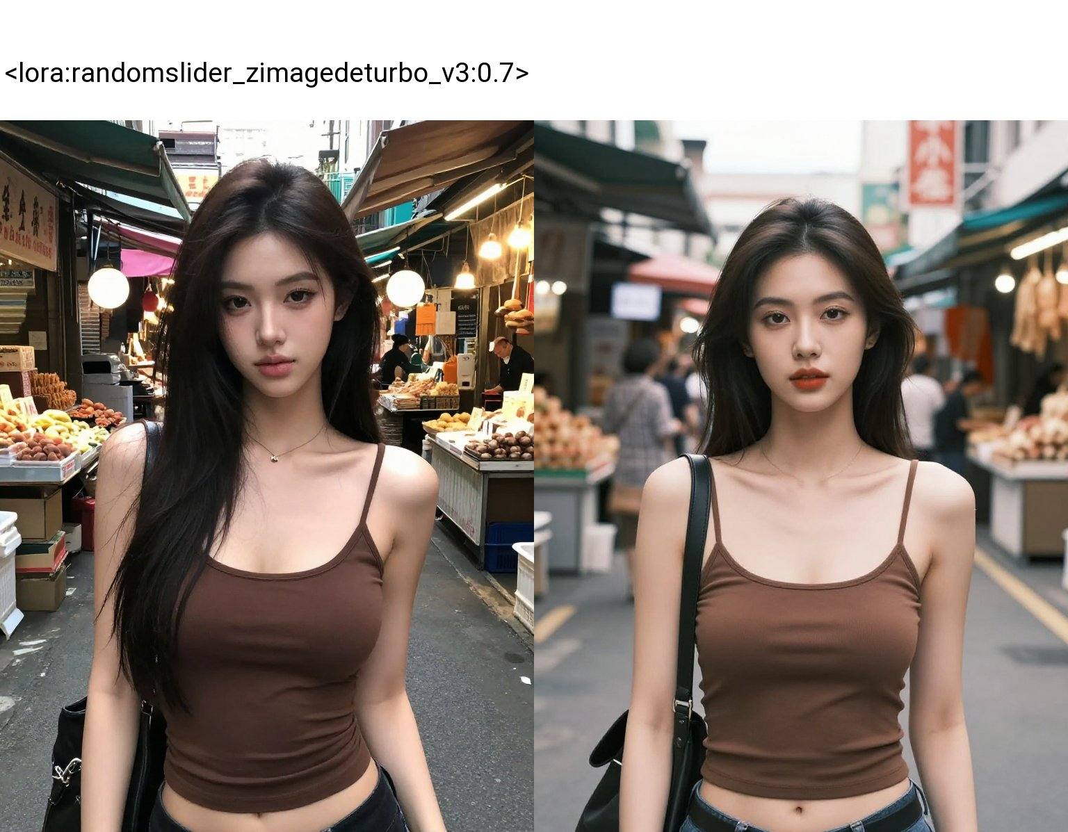 1girl,  street,  cleavage on Tensor.Art