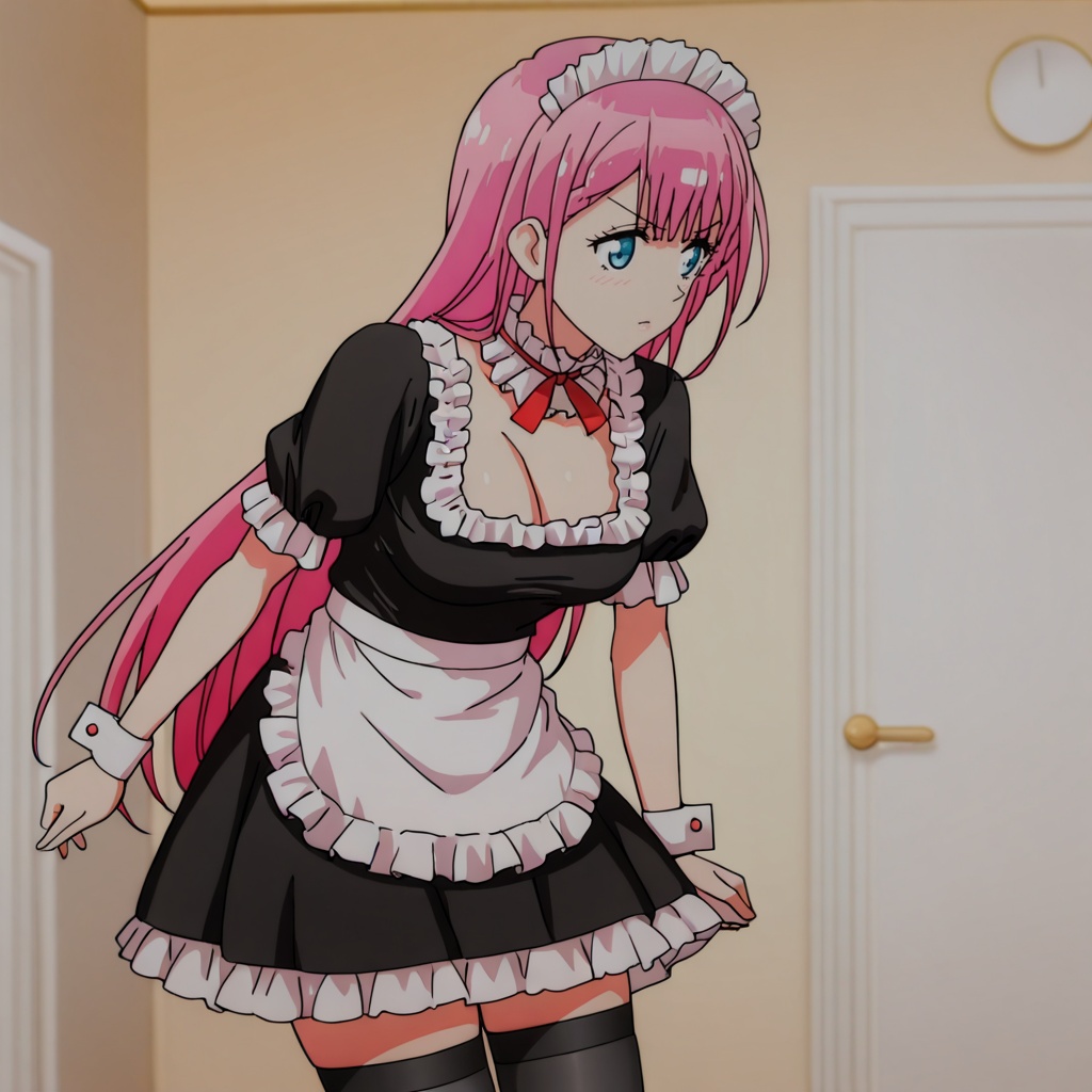 KirisuMaid,  1girl,  pink hair on Tensor.Art