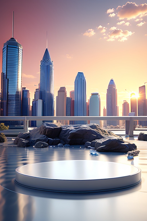 DSCSCJ,3D,product photography,still life,outdoors,sky,cloud,no humans,building,scenery,sunset,city,aircraft,road,cityscape,skyscraper,