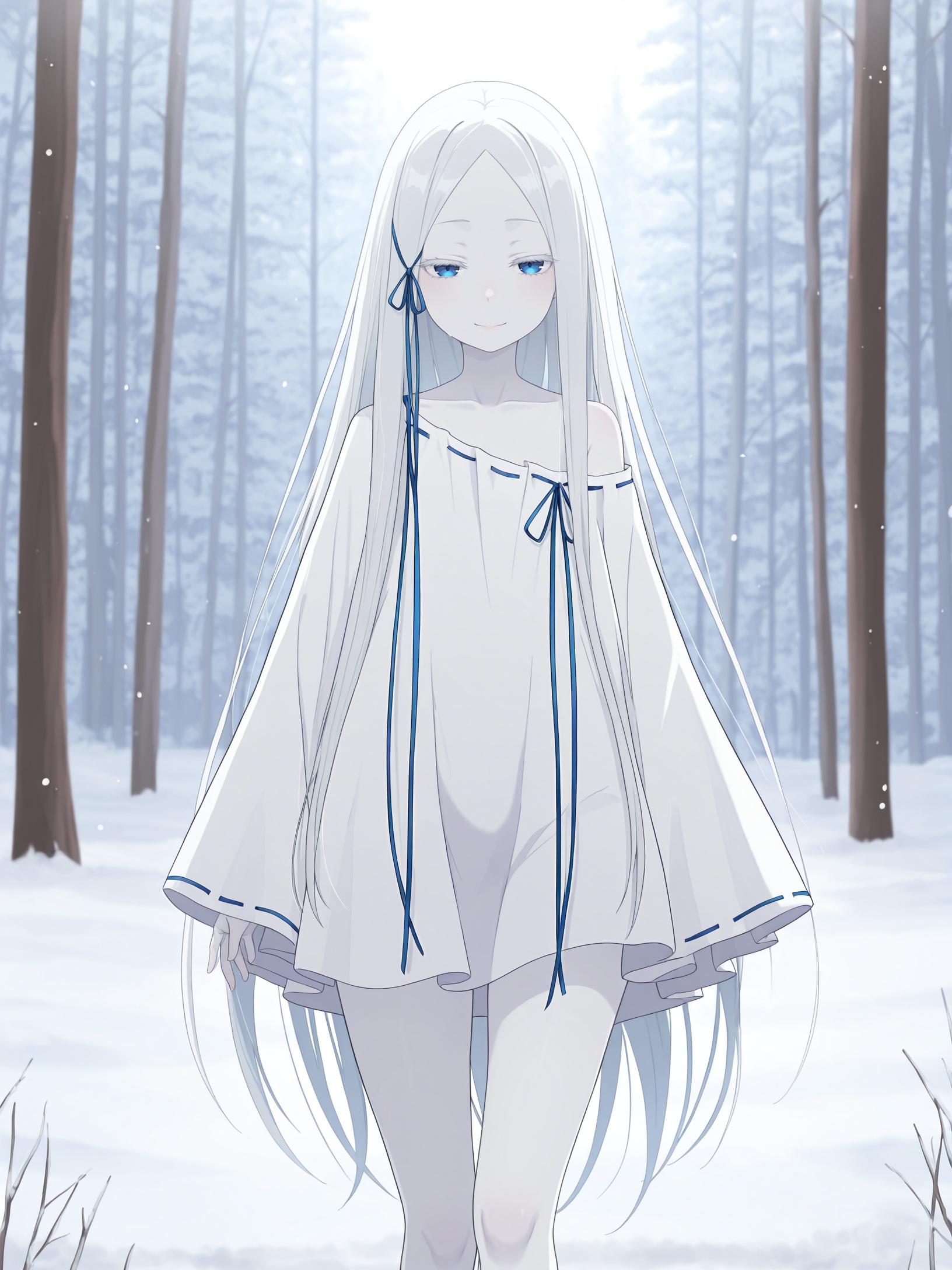 p4ndora,  white hair,  blue eyes on Tensor.Art