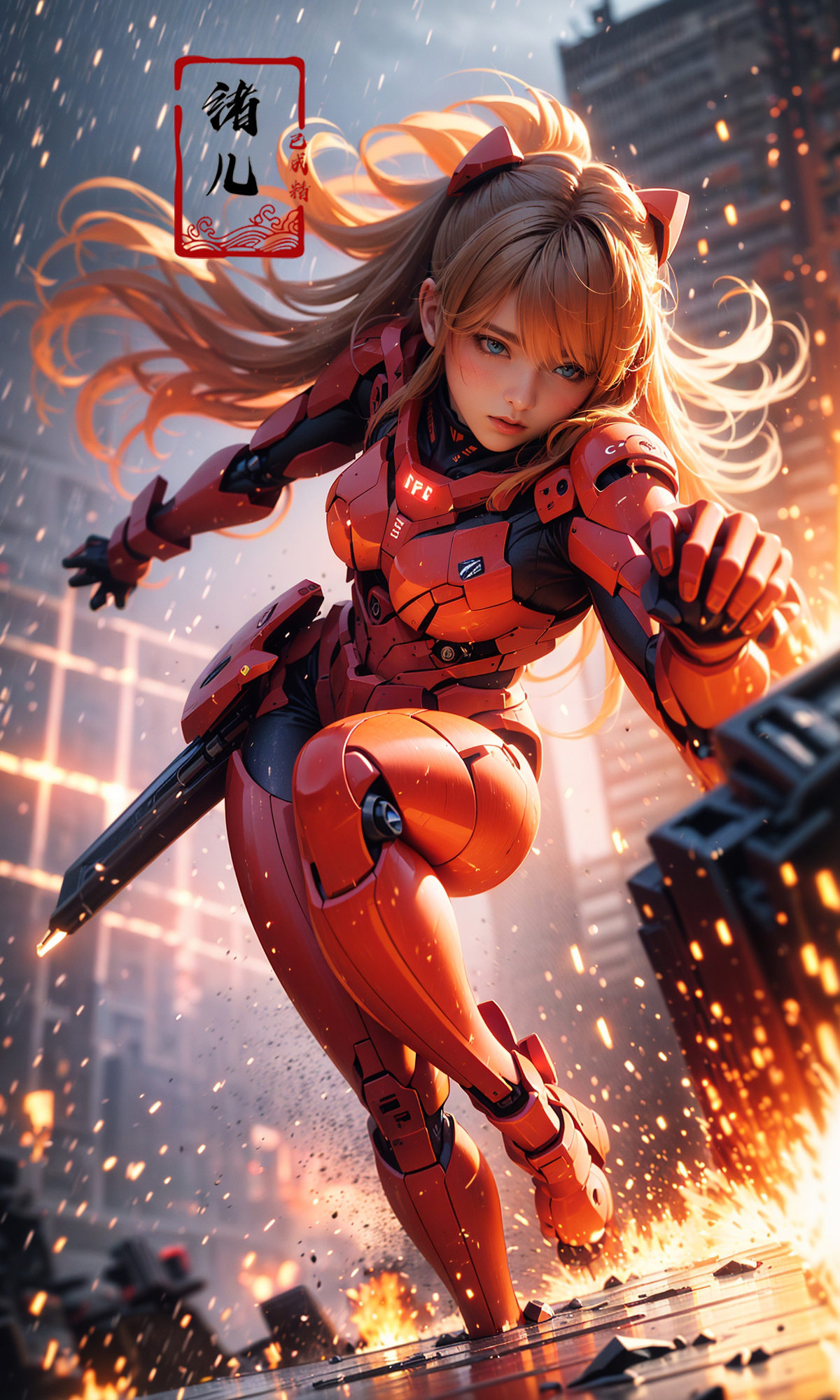 Epic CG masterpiece,  Asuka Langley Soryu,  hdr on Tensor.Art
