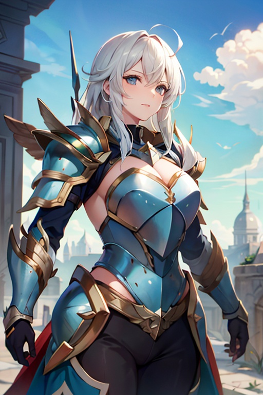 <lora:HXarmour_004:1>,, hxarmour,1girl,(blue armour:1.3),Hidden Valley Apocalyptic Event,