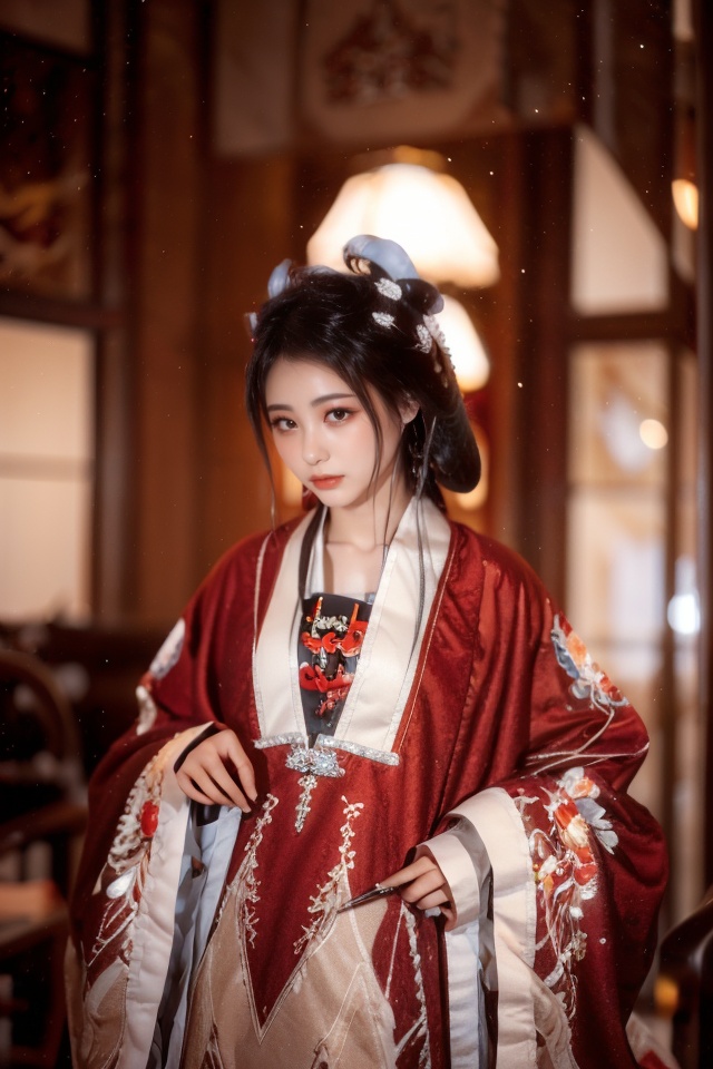 masterpiece,best quality,ultra high res,white background,<lora:aw13xin_lora:1>,chinese clothes,hair ornament,hair rings,hanfu,<lora:13honghanfu:1>,