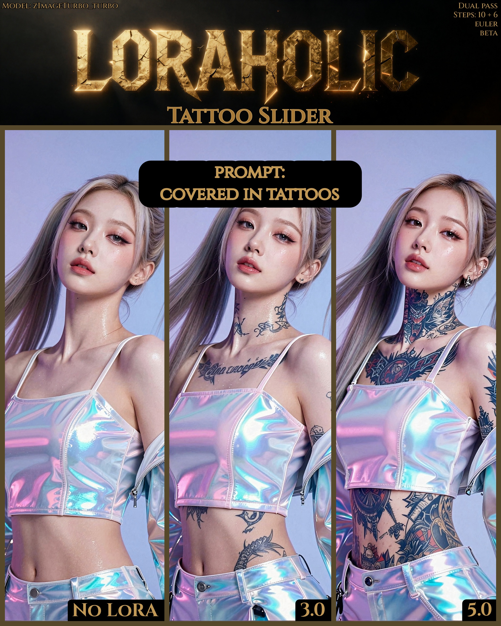 A slightly low-angle close portrait of a female K-pop idol posed against a smooth gradient background shifting from soft l...