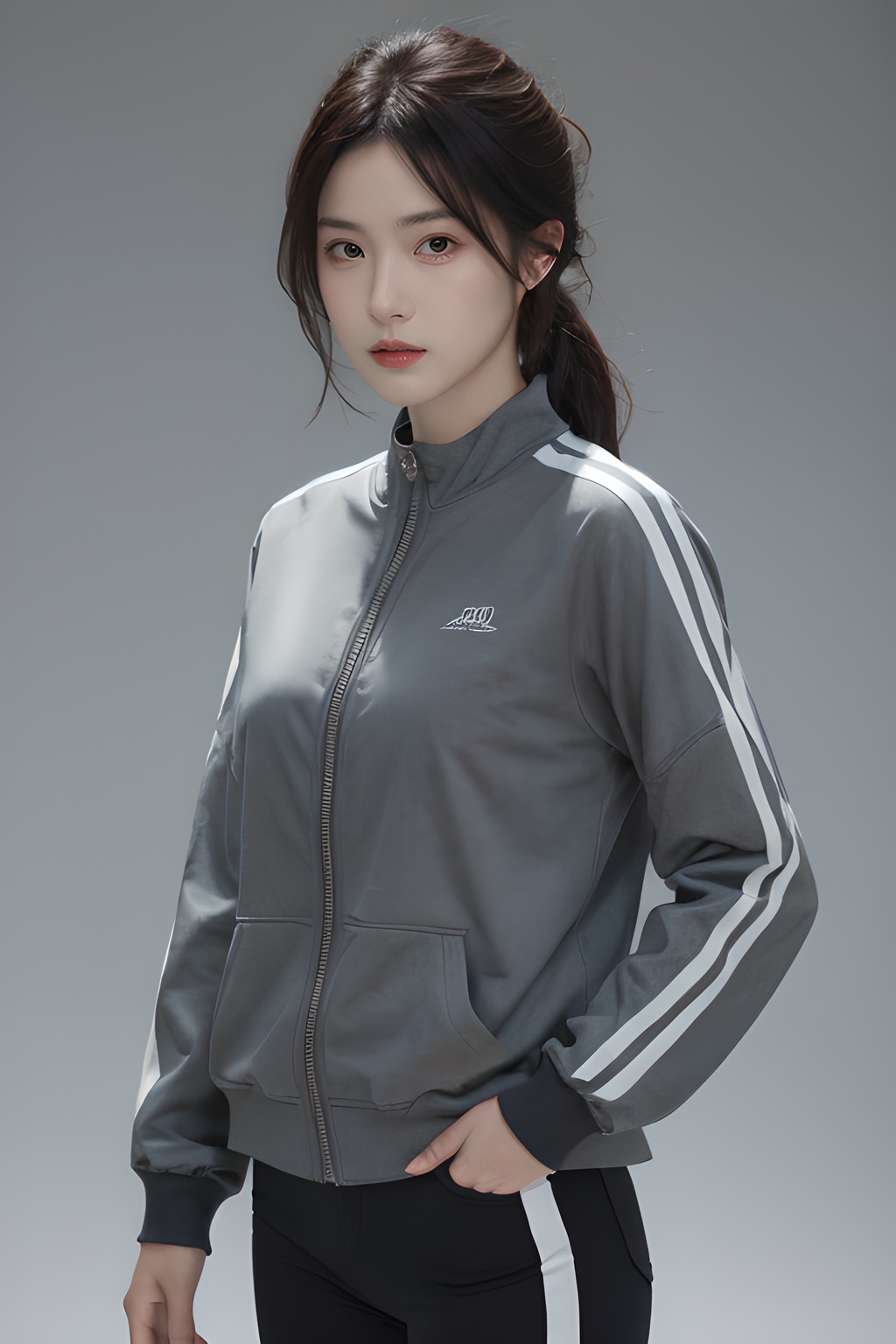 <lora:0807_08:0.7>,simple background,biker_clothes,, 1girl,realistic,masterpiece, best quality, photorealistic, HDR,detail