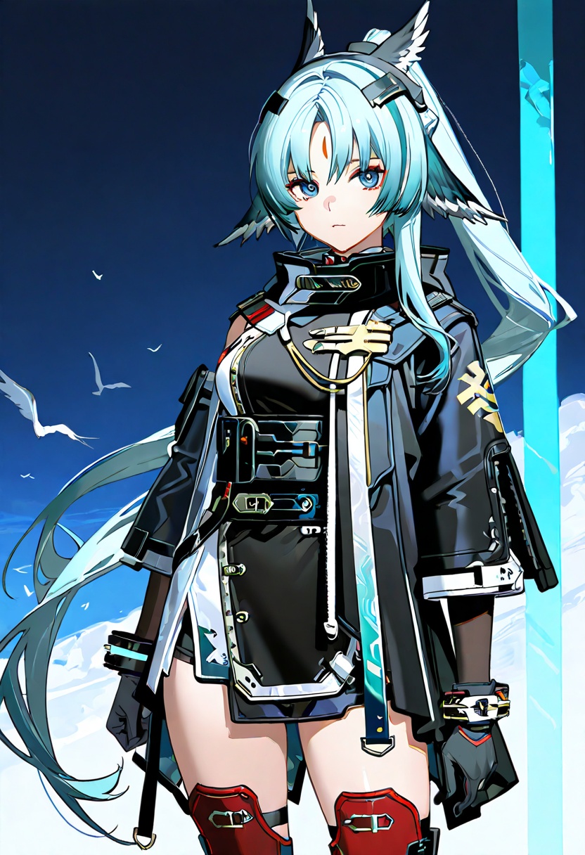 arcane (arknights),  1girl,  aqua hair on Tensor.Art