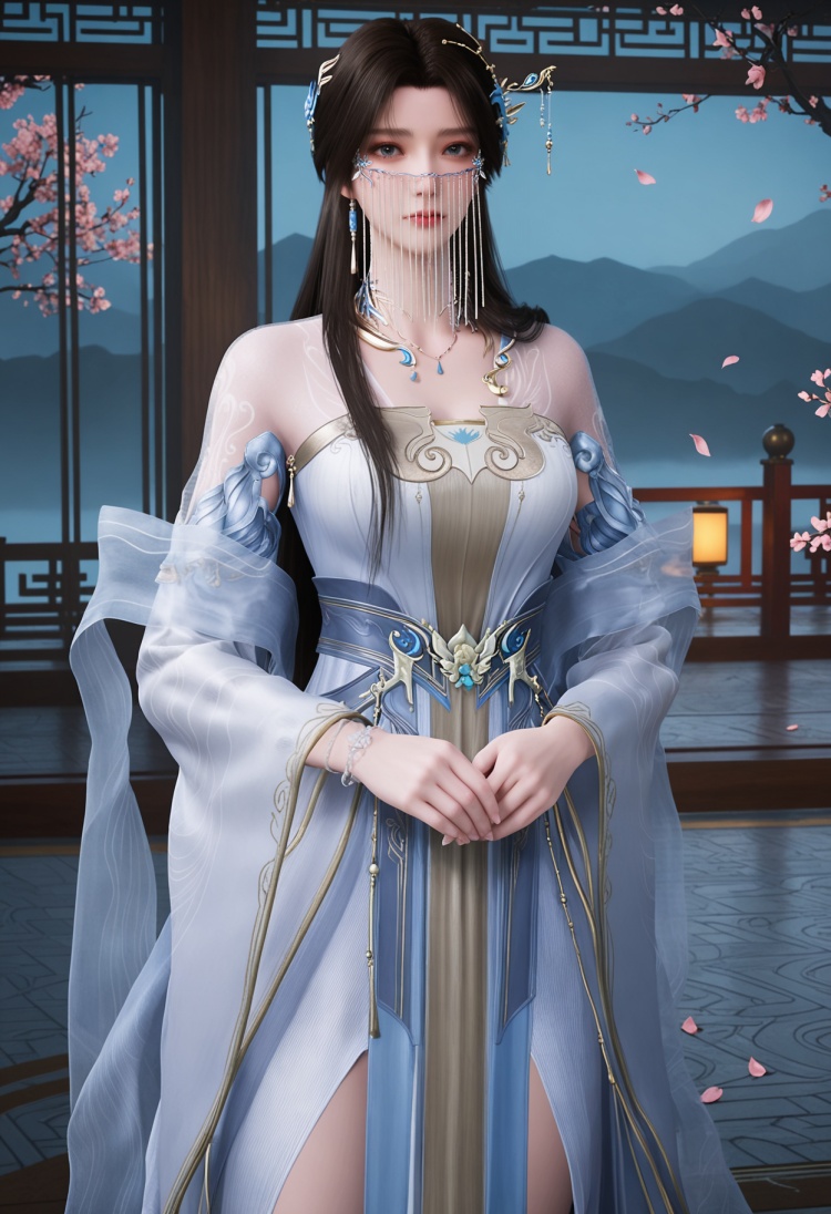 安妙依服装2 发饰和飘带不稳定-国漫-Illustrious光辉 by 云落 on Tensor.Art