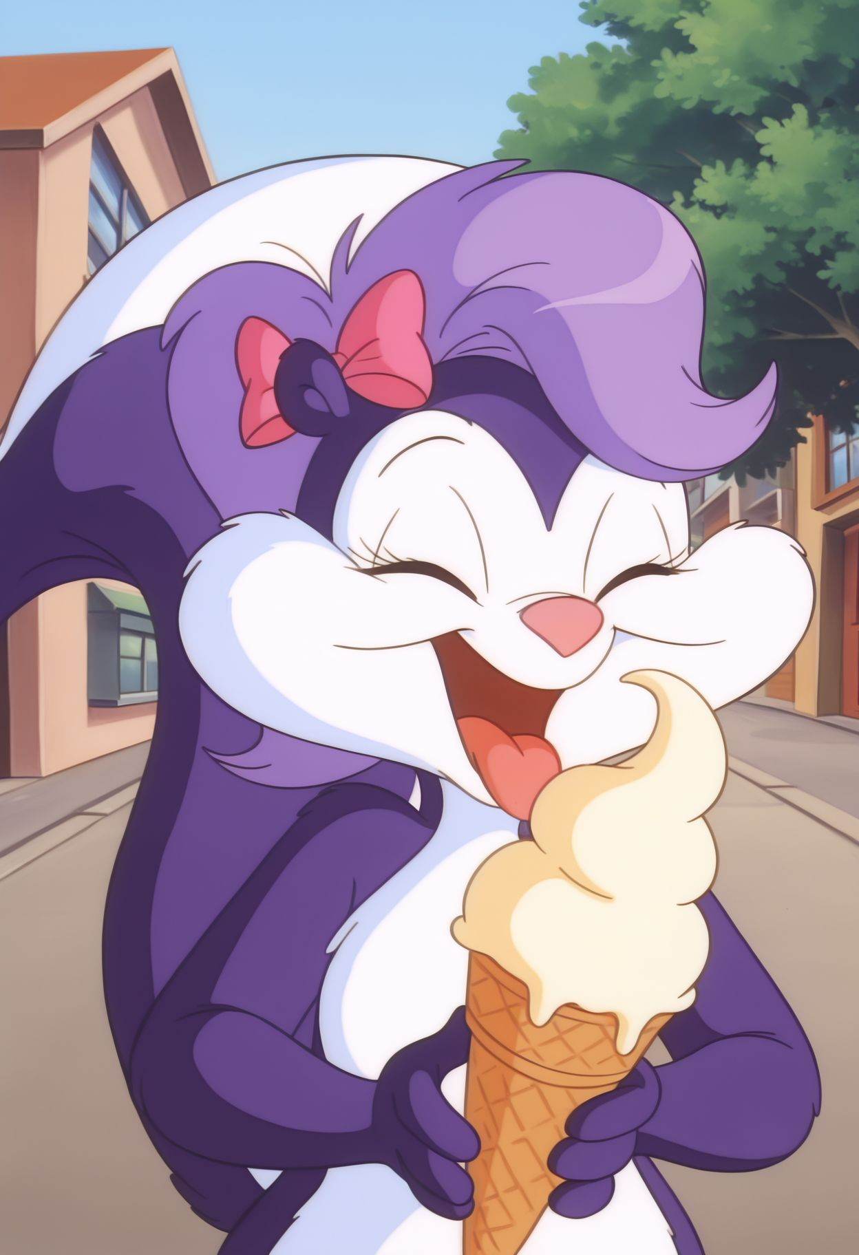 fifi_la_fume,  skunk girl,  tail on Tensor.Art